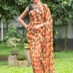 Joba Mustard Saree