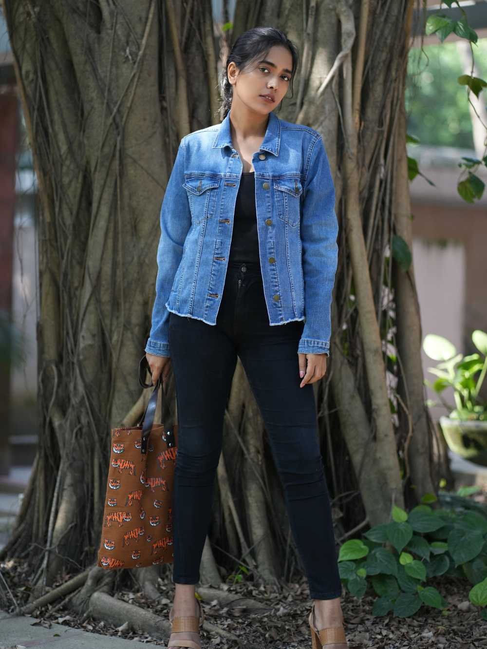 Crop Denim Jacket - Image 2