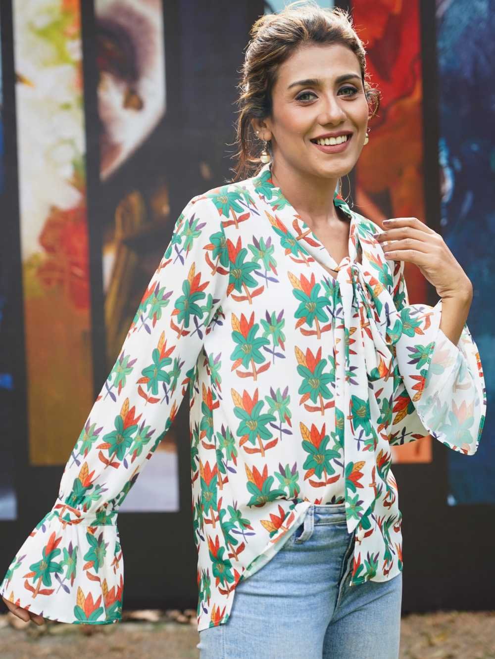 Green Garden Short Tops