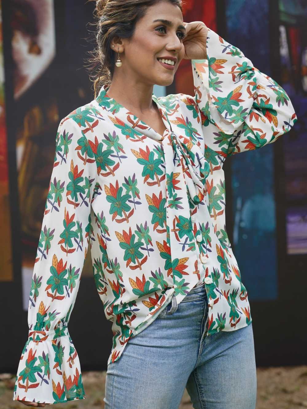 Green Garden Short Tops - Image 2