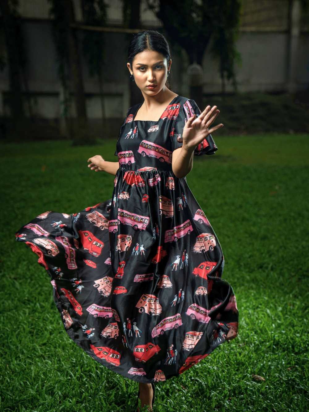 Cityscape Long Dress