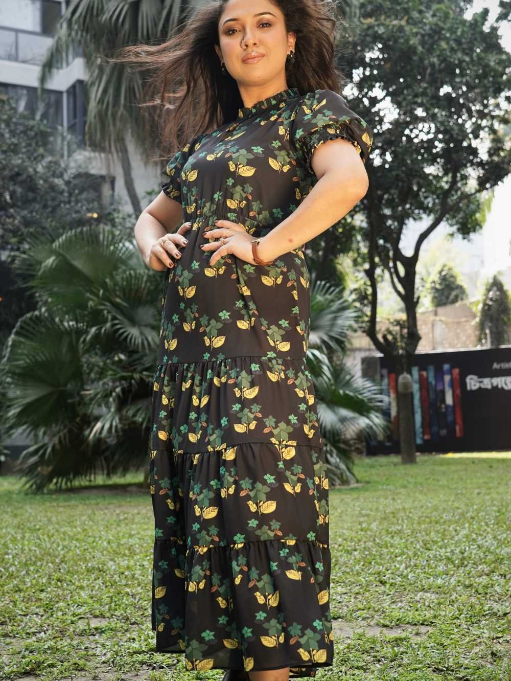 Jui Black Long Dress