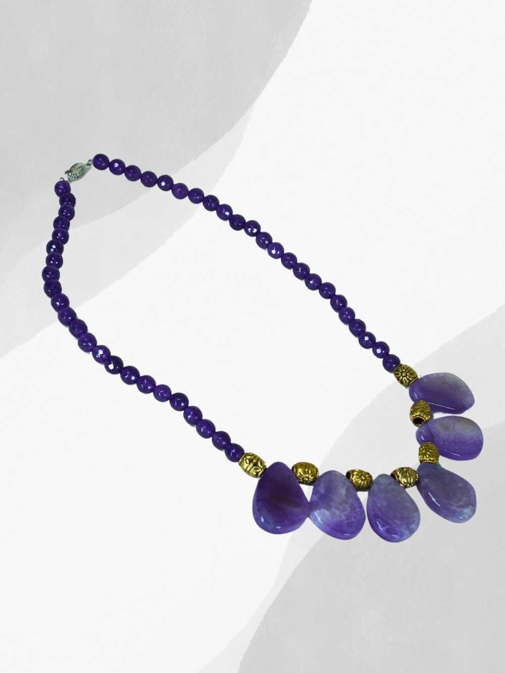 Purple Semi-Precious Stone Necklace - Image 2