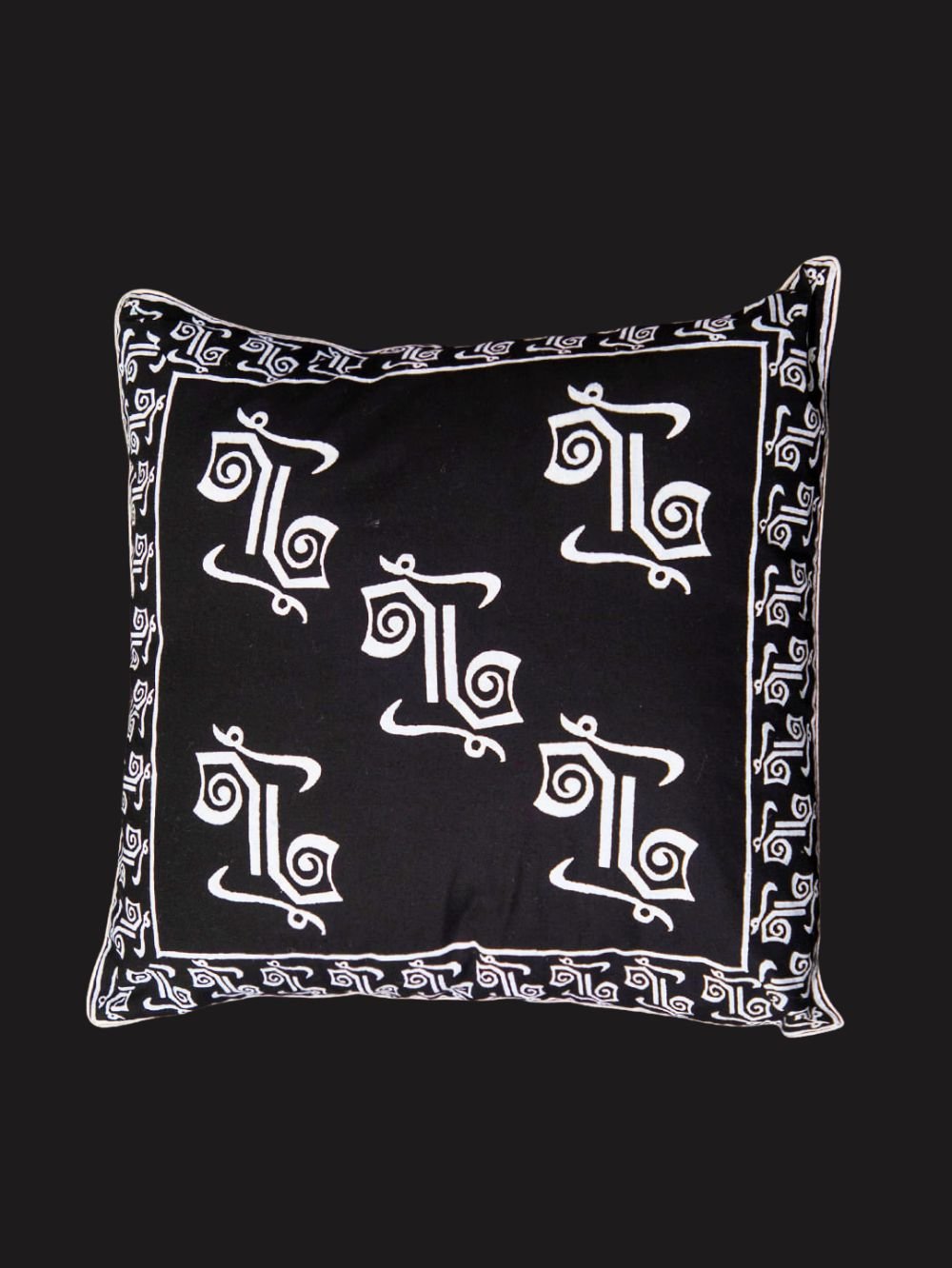 POTU White on Black Pillow Cover