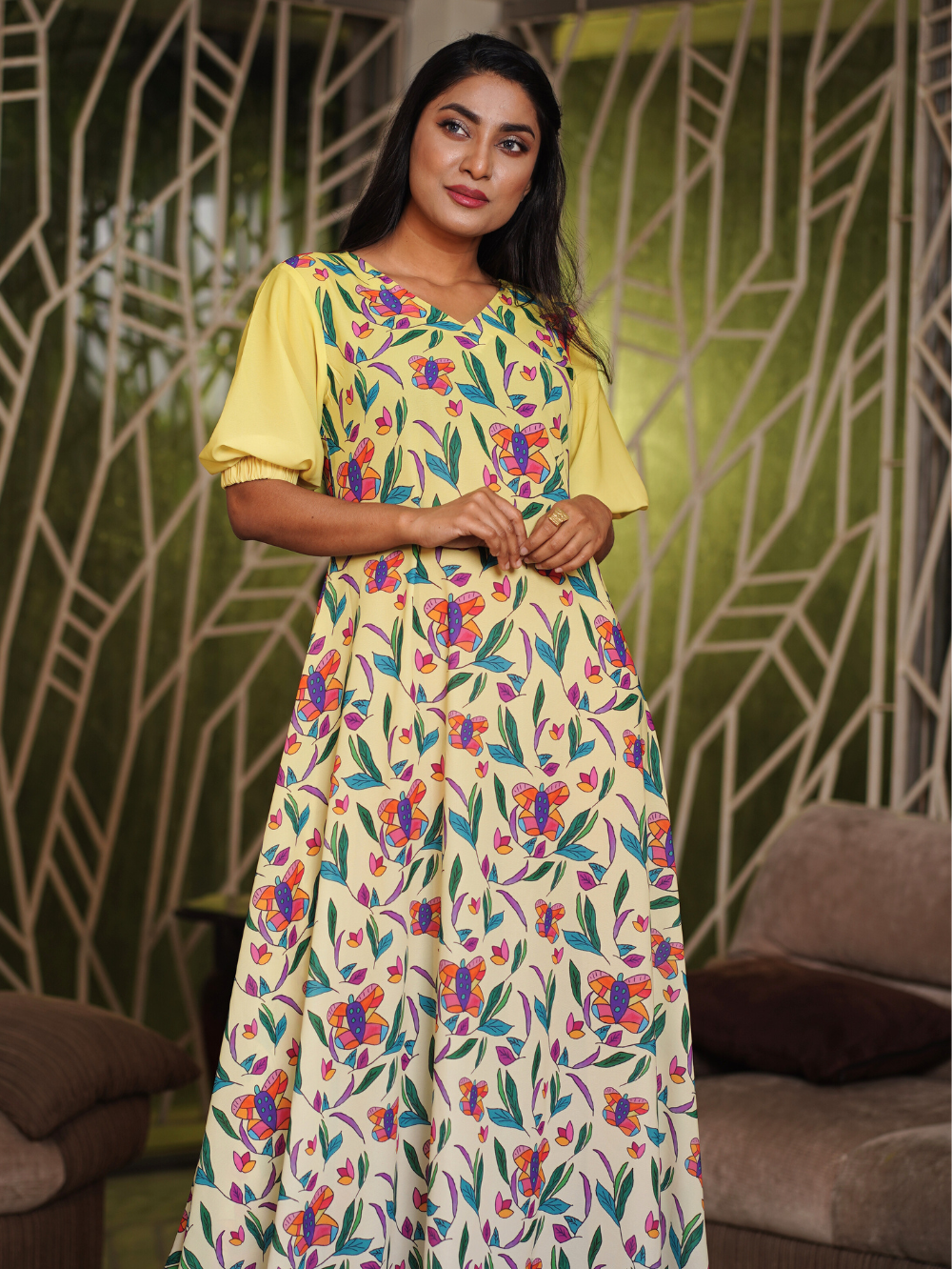 Sunny Day Yellow Long Dress - Image 3