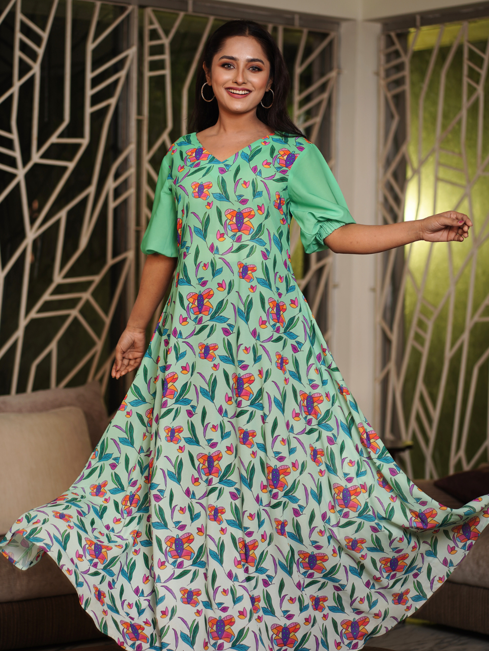 Sunny Day Green Long Dress