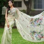 Whistling Feather Muslin Saree