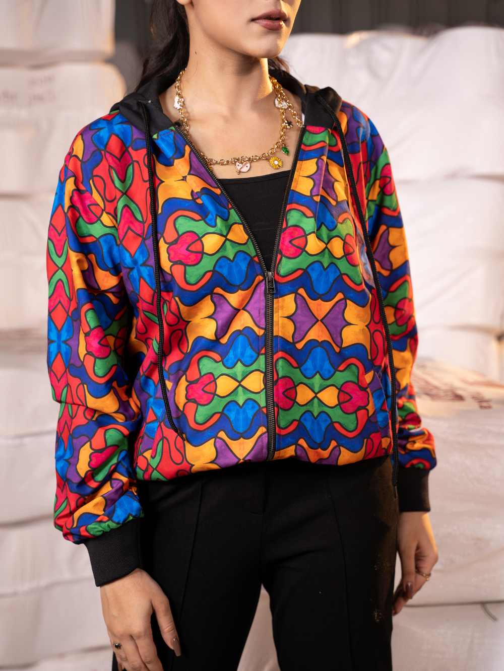 Hypewave Printed Hoodie - Image 2